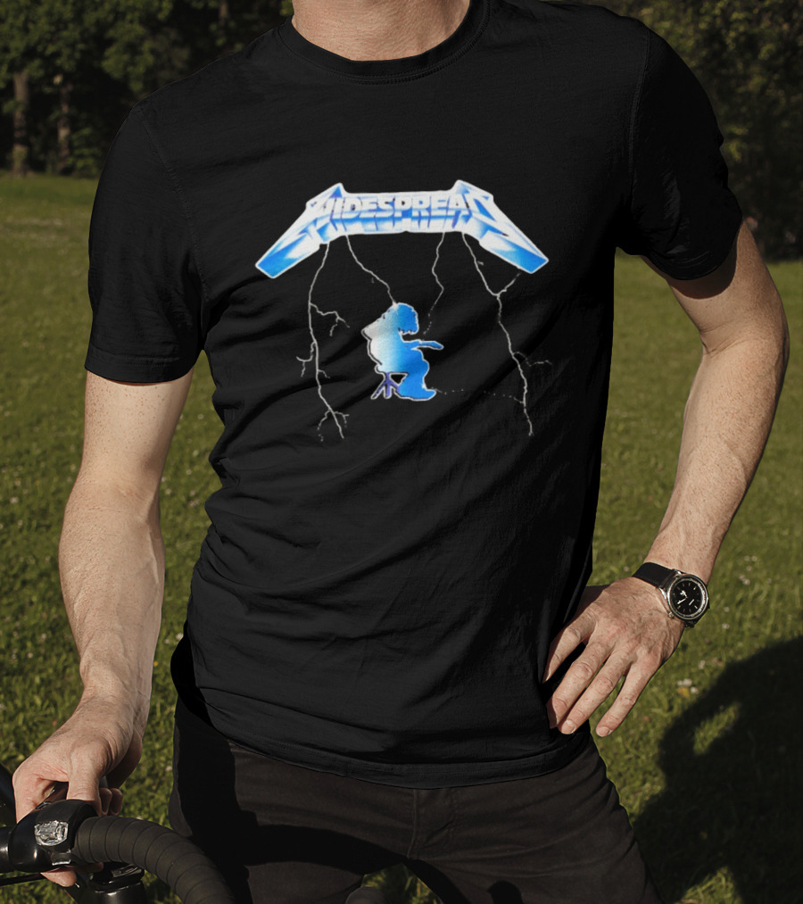 Widespread Panic Ride The Mikey 80's Metallica Font Shadow T-Shirt