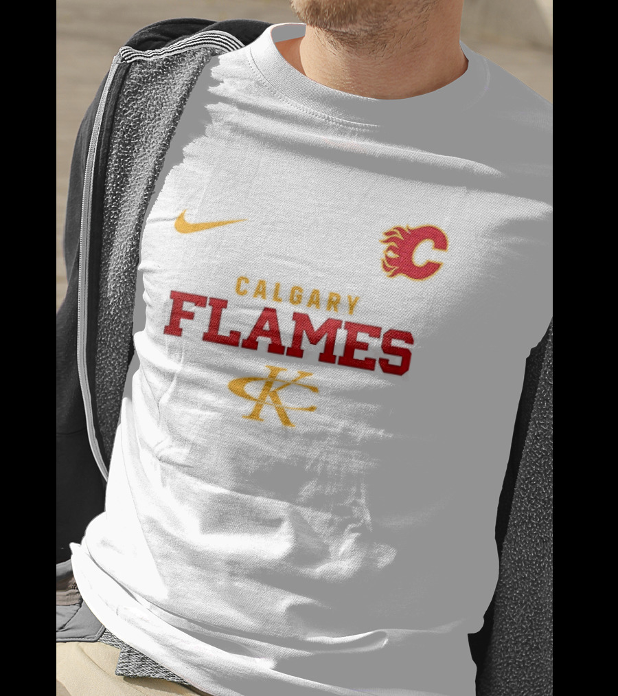 Calgary Flames Kenny Chesney No Shoes Nation Tour Nike Collaboration T-Shirt