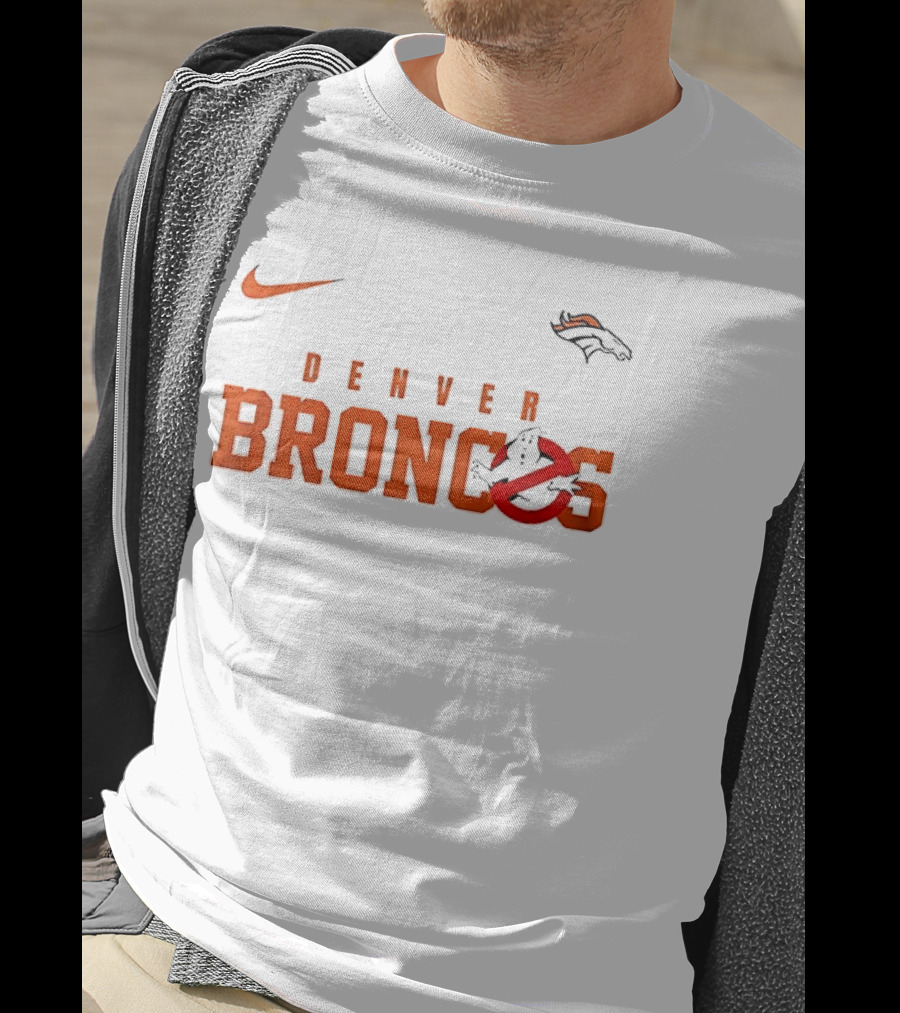 Nike Denver Broncos Ghostbusters Crossover Who Ya Gonna Call T-Shirt