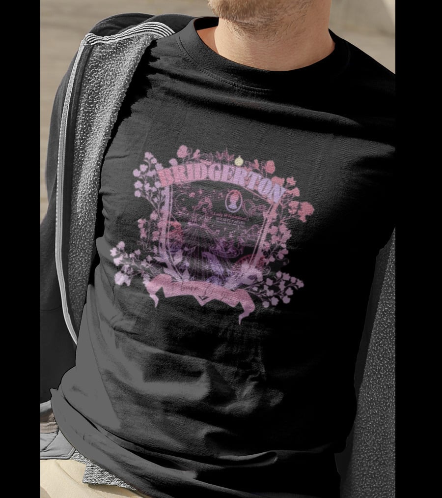 Bridgerton Lady Whistledown Society Papers I Burn For You Vintage Floral Crest T-Shirt