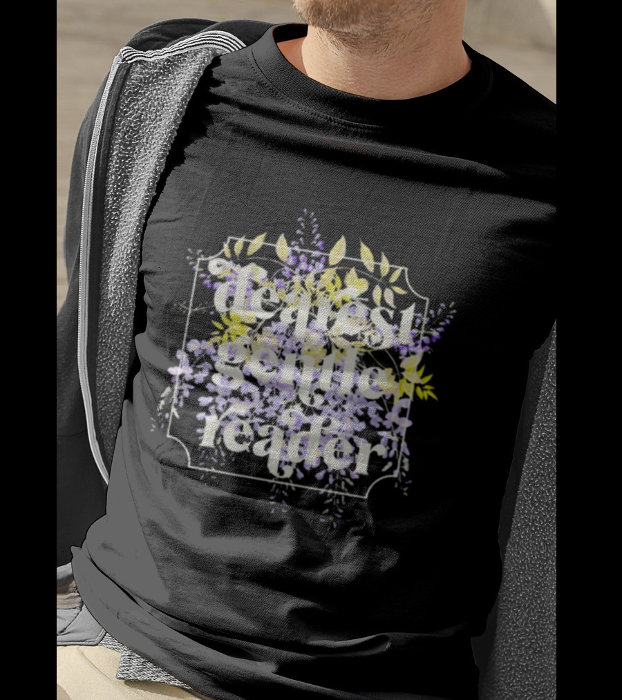 Dearest Gentle Reader Whistle Down Floral Lavender Yellow Botanical T-Shirt