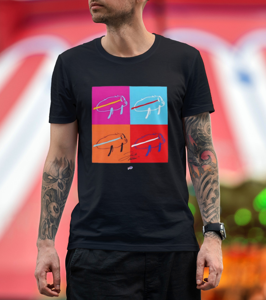 New Era Buffalo Bills Multi Color Billustration Pop T-Shirt