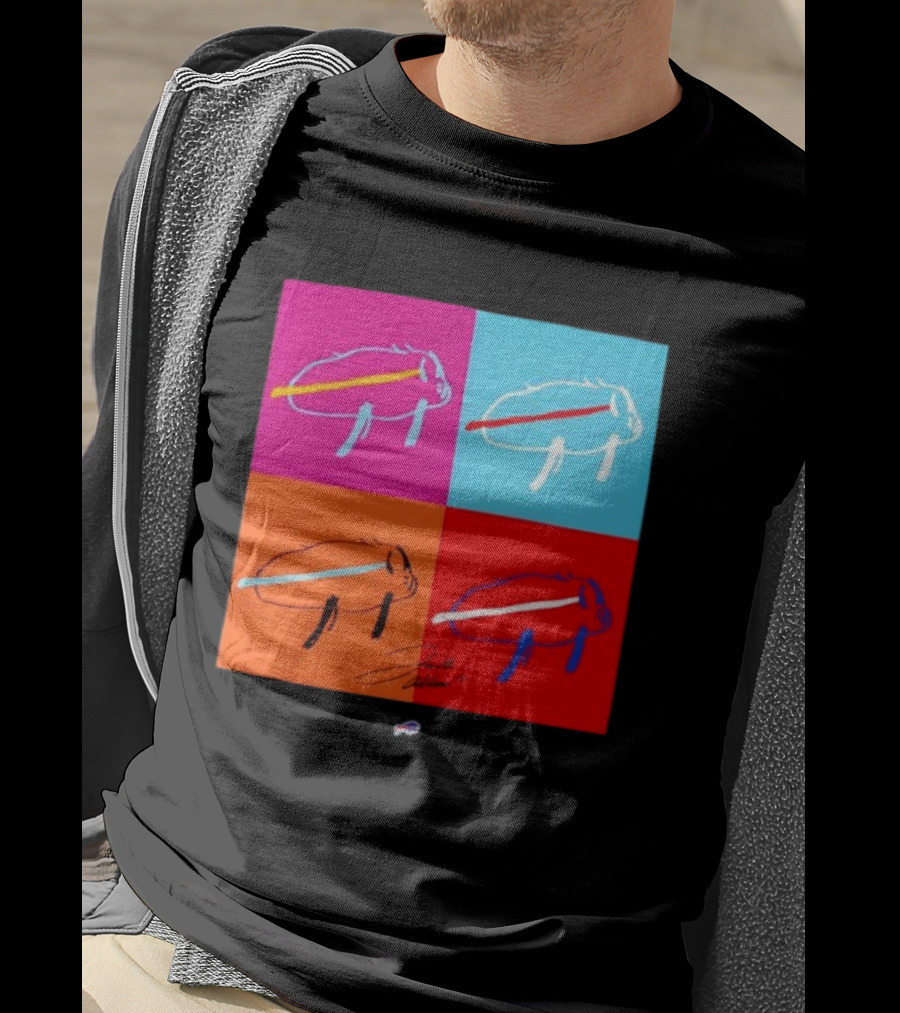 New Era Buffalo Bills Multi Color Billustration Pop T-Shirt