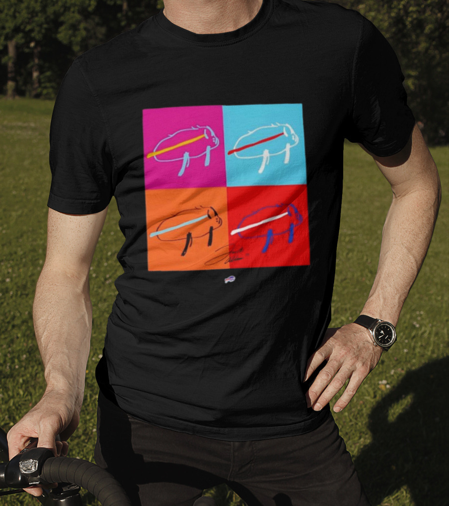 New Era Buffalo Bills Multi Color Billustration Pop T-Shirt
