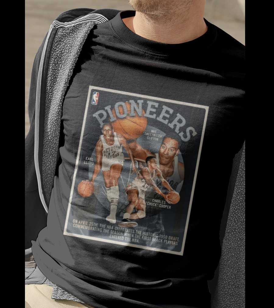 Pioneers Earl Lloyd Nat Sweetwater Clifton Charles Chuck Cooper NBA Historic 1950 Draft T-Shirt