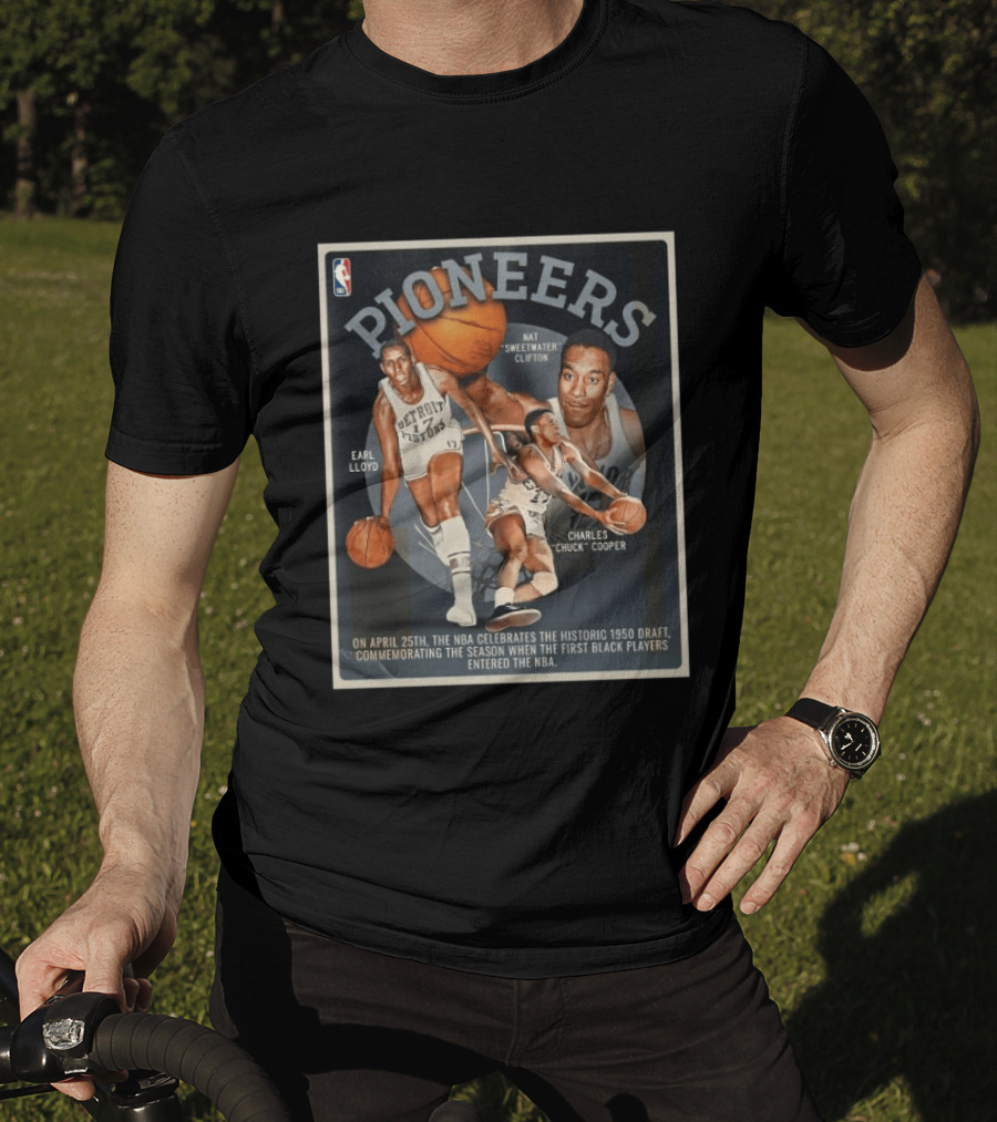 Pioneers Earl Lloyd Nat Sweetwater Clifton Charles Chuck Cooper NBA Historic 1950 Draft T-Shirt