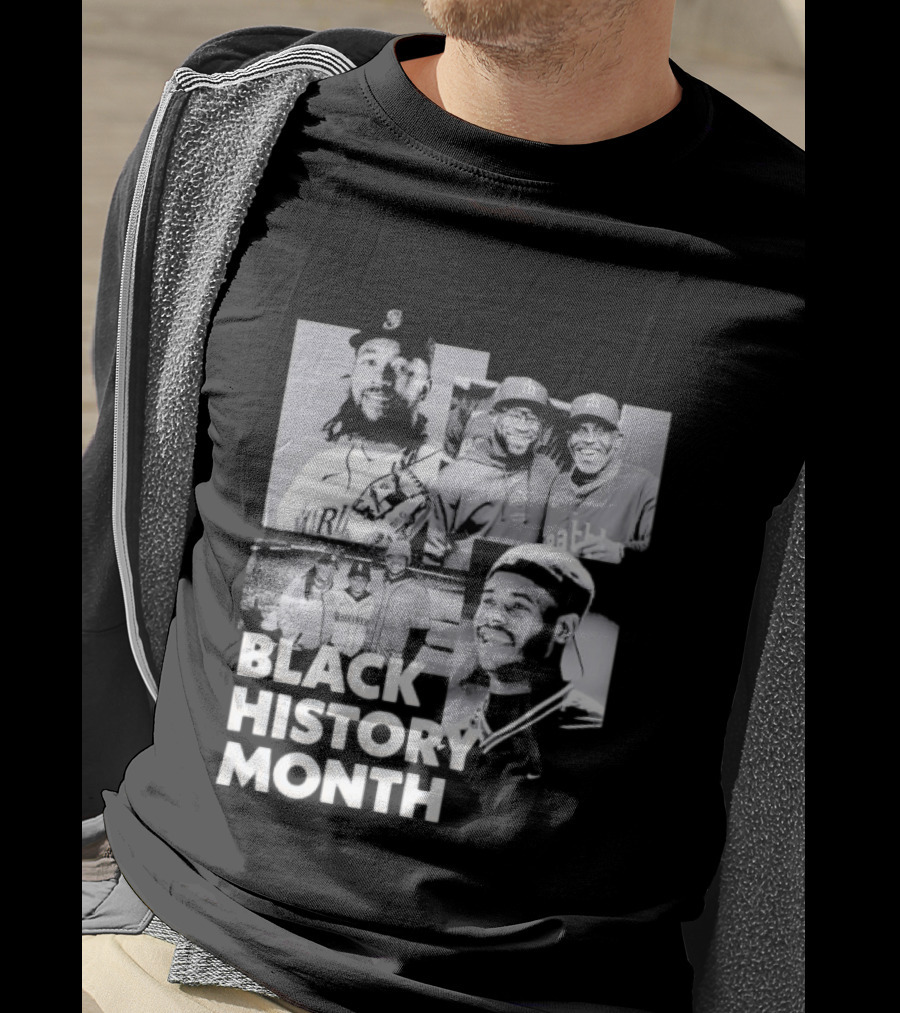 Seattle Mariners Ken Griffey Jr Black History Month Celebration T-Shirt