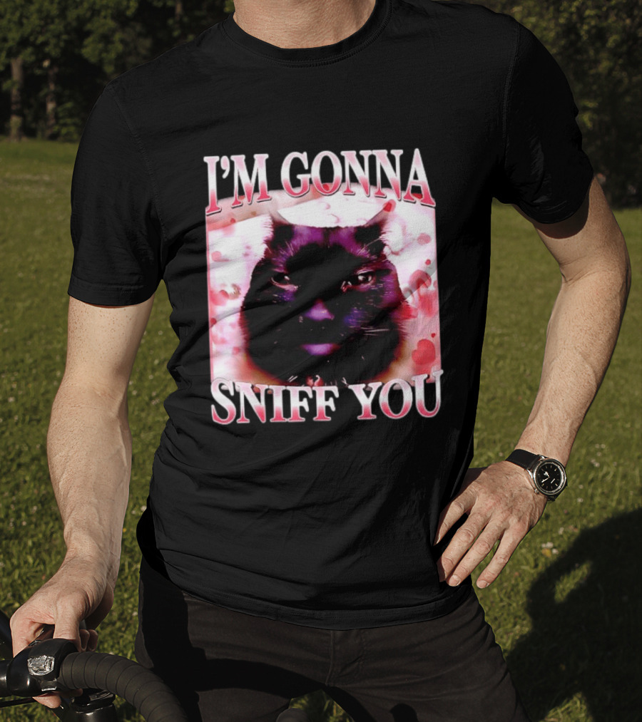 I'm Gonna Sniff You Cat Meme Valentine Aesthetic T-Shirt