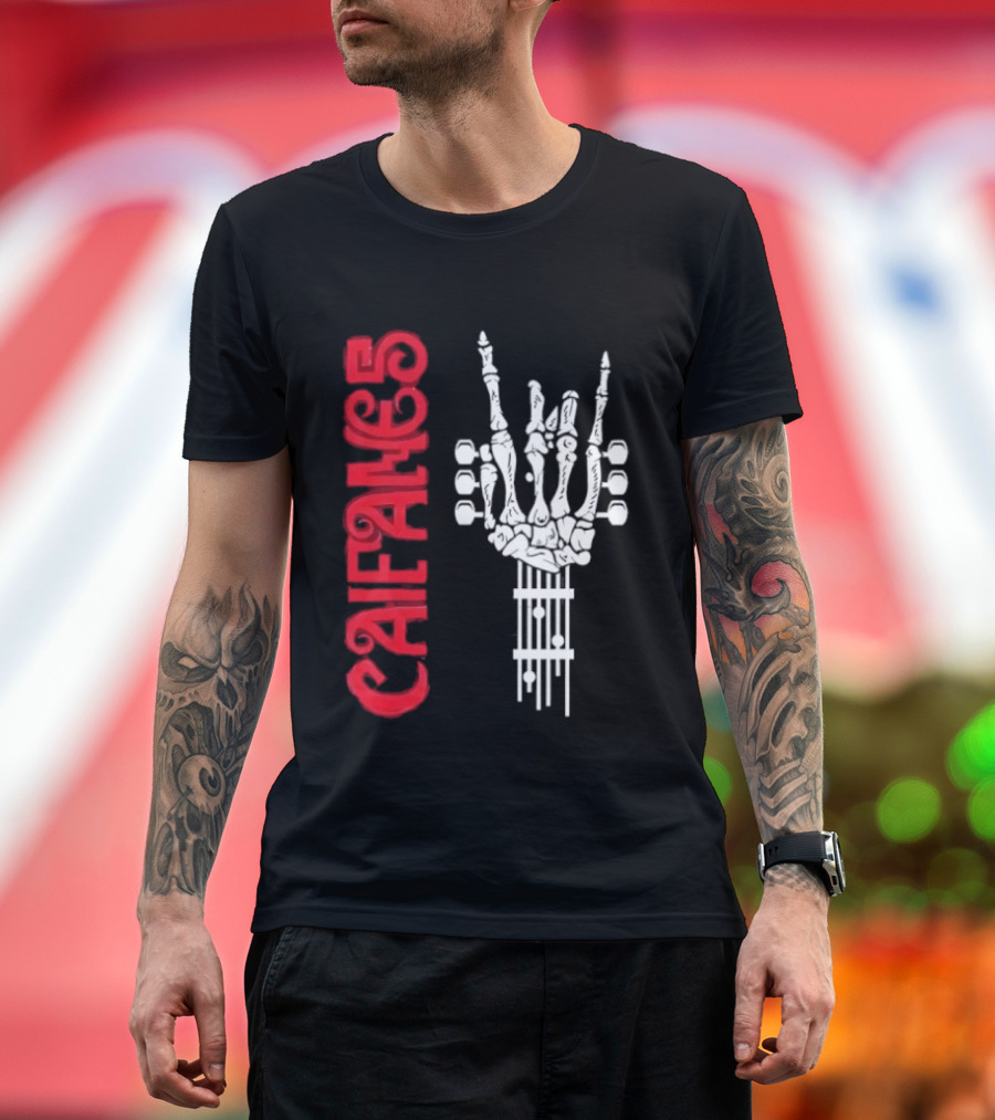 CAIFANES Skull Guitar Rock Silence T-Shirt