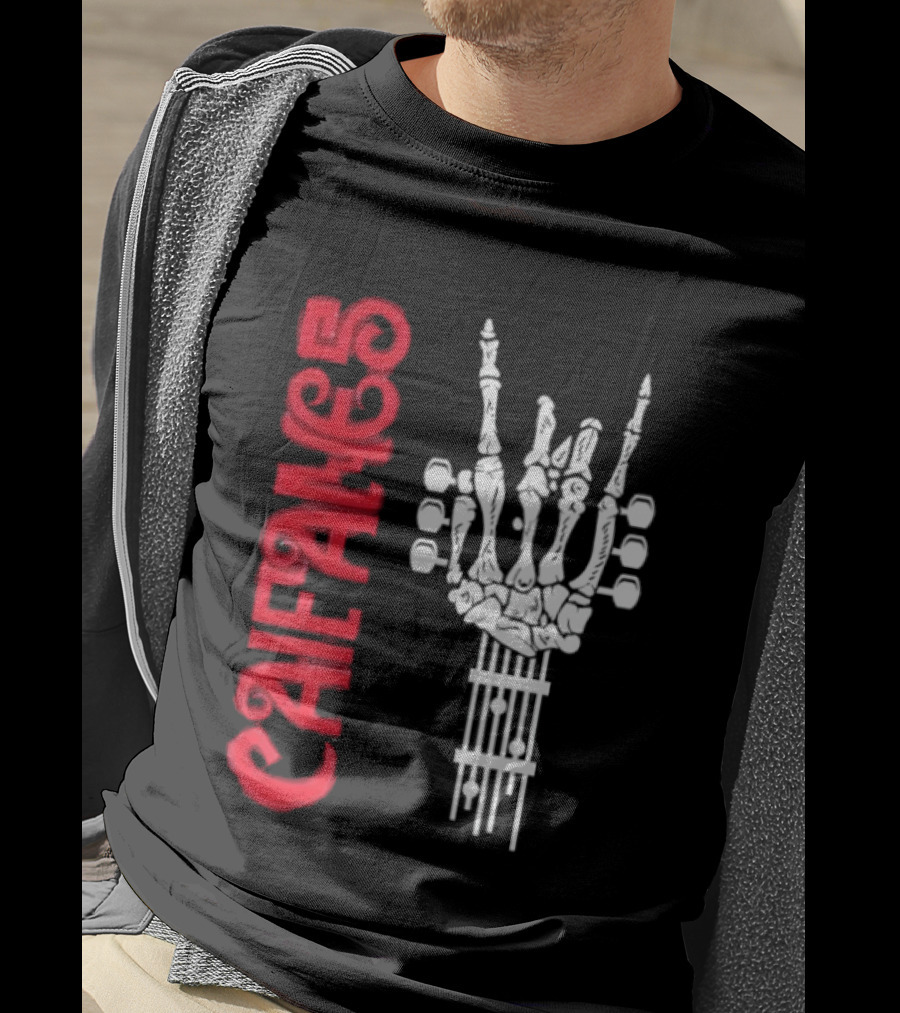 CAIFANES Skull Guitar Rock Silence T-Shirt
