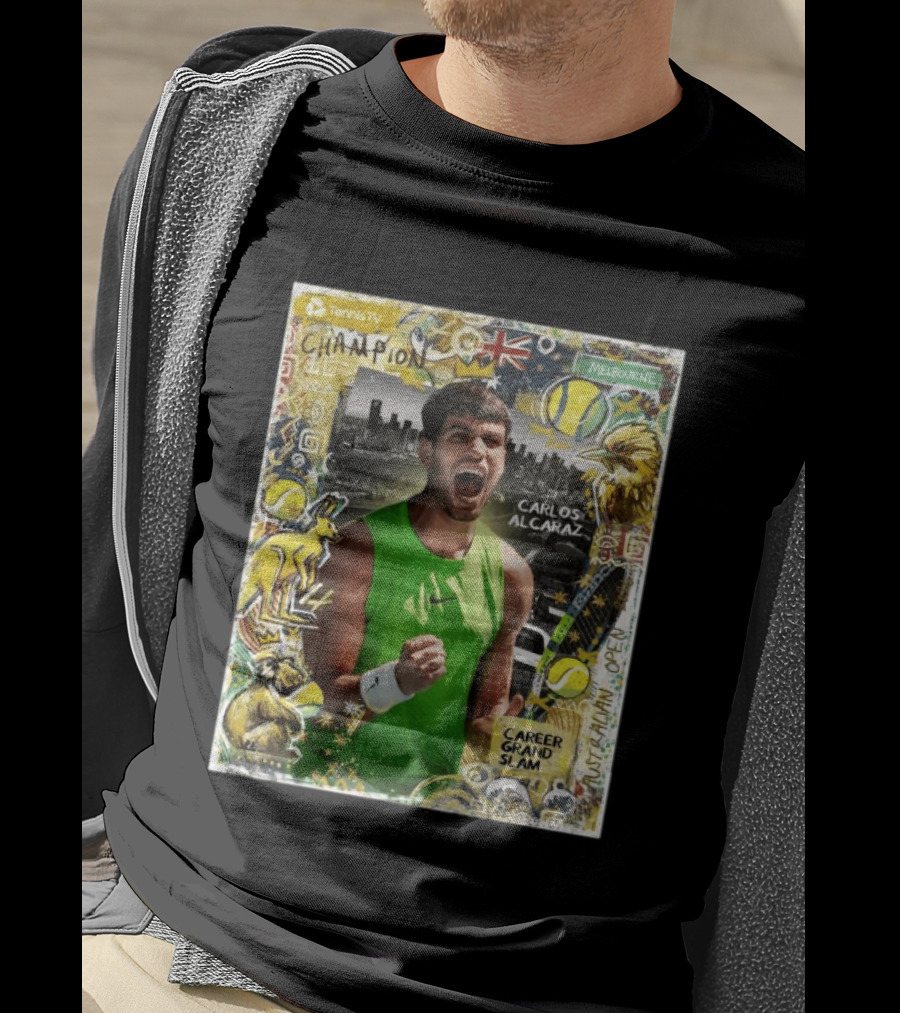Carlos Alcaraz Champion Career Grand Slam Melbourne Tennis TV T-Shirt