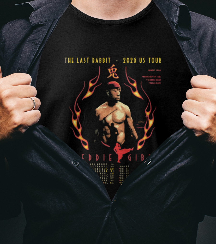 The Last Rabbit 2026 US Tour Freddie Gibbs Flames T-Shirt