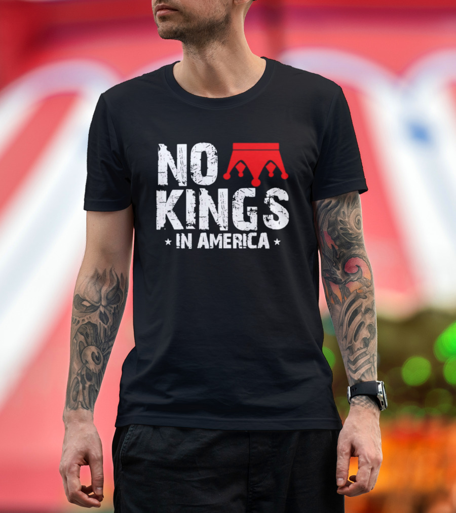 No Kings In America Red Crown T-Shirt