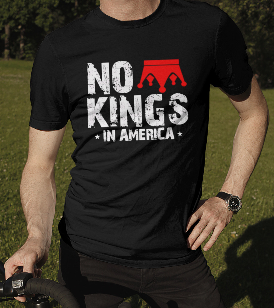 No Kings In America Red Crown T-Shirt