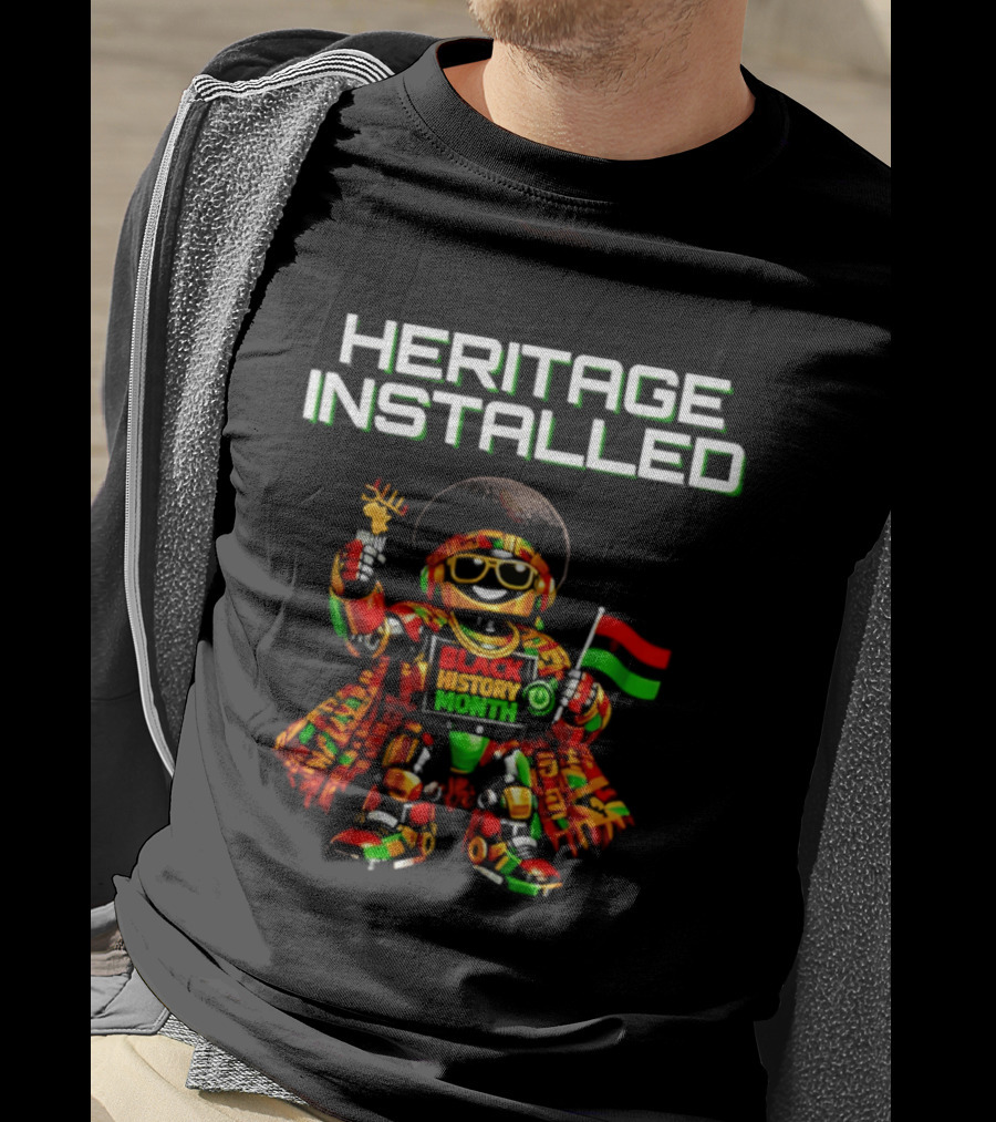 Heritage Installed Robot Black History T-Shirt