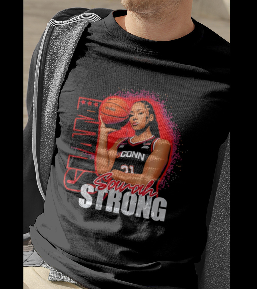 SLAM Sarah Strong #21 UConn Huskies Basketball Star T-Shirt