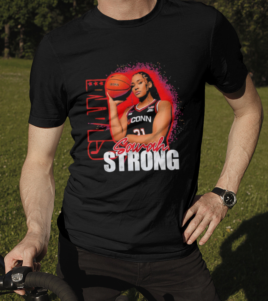 SLAM Sarah Strong #21 UConn Huskies Basketball Star T-Shirt
