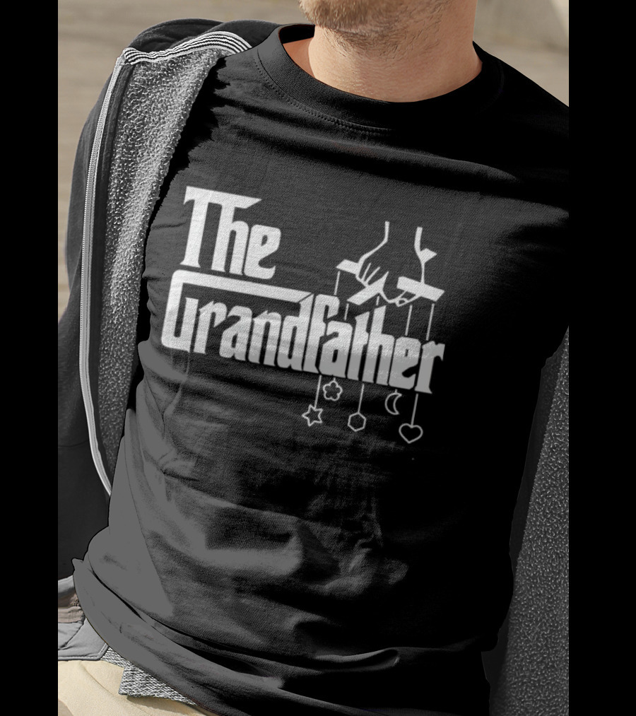 The Grandfather Puppet Strings Godfather Parody With Handguns And Baby Mobile T-Shirt