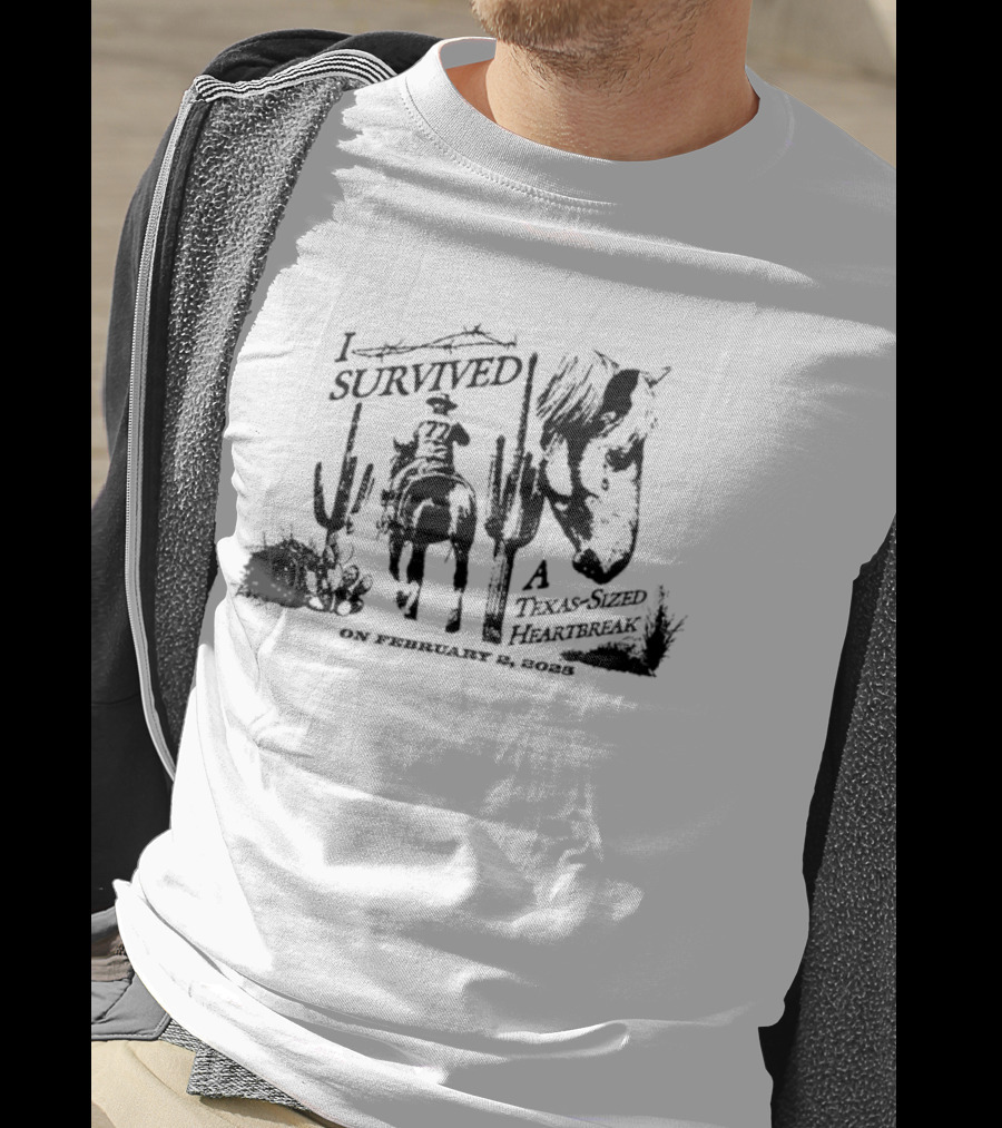 I Survived A Texas Sized Heartbreak September 6 Cowboys Cactus Horse T-Shirt