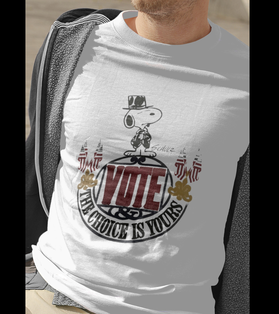 Snoopy Vote The Choice Is Yours Schulz Patriotic T-Shirt