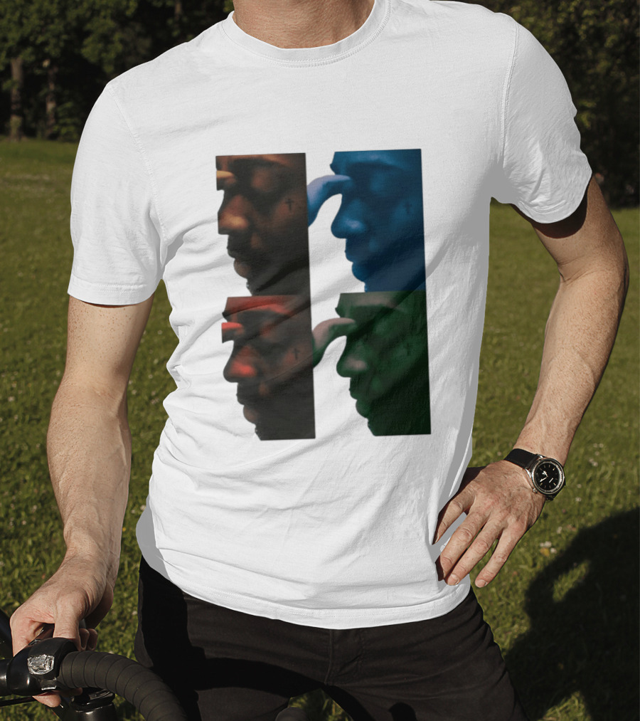 Brent Faiyaz Album Cover Cross Tattoo Four Panel Side Profile T-Shirt