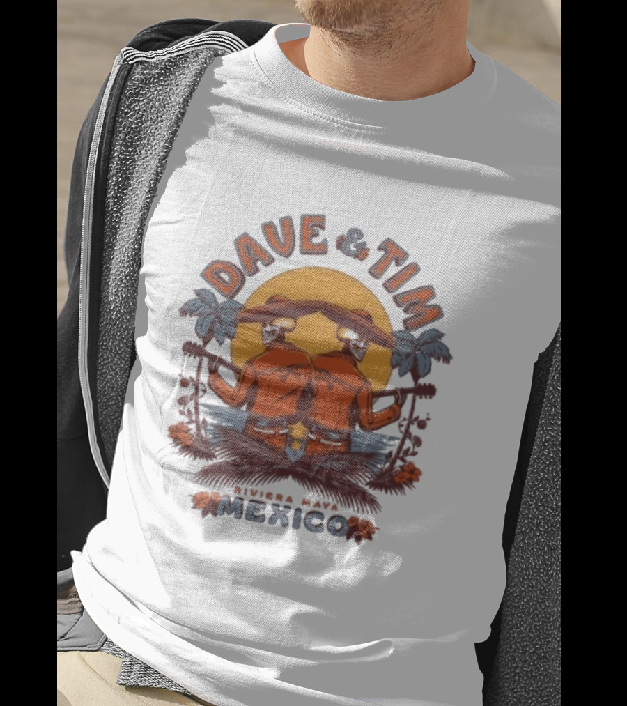 Dave & Tim Mexico 2026 Riviera Maya Sunset Show T-Shirt