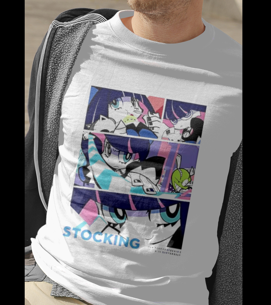 Panty & Stocking With Garterbelt Anime Stocking Anarchy Comic Strip T-Shirt