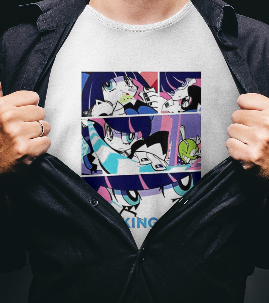 Panty & Stocking With Garterbelt Anime Stocking Anarchy Comic Strip T-Shirt