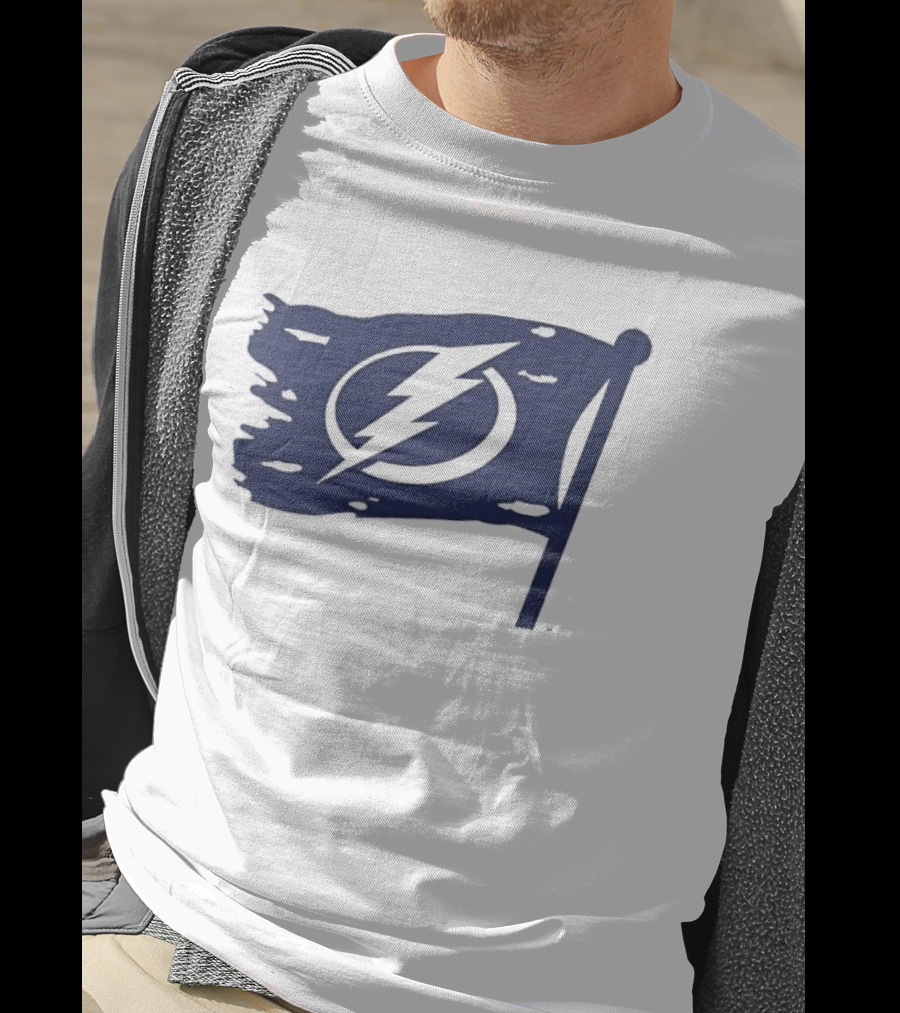 Tampa Bay Lightning 2026 Stadium Series Boyfriend Flag Lightning Bolt T-Shirt