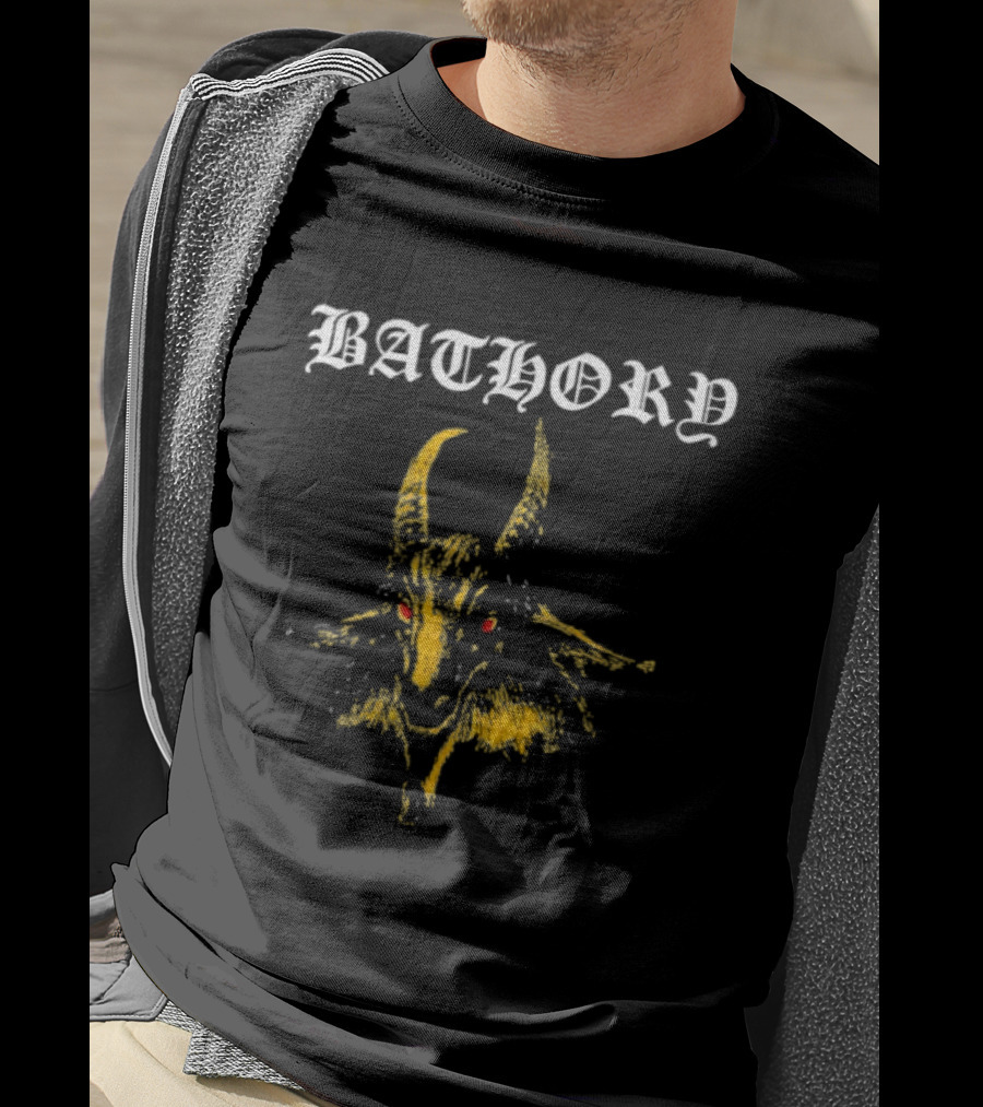 Bathory Classic Goat Graphic Vintage Heavy Metal Merchandise T-Shirt