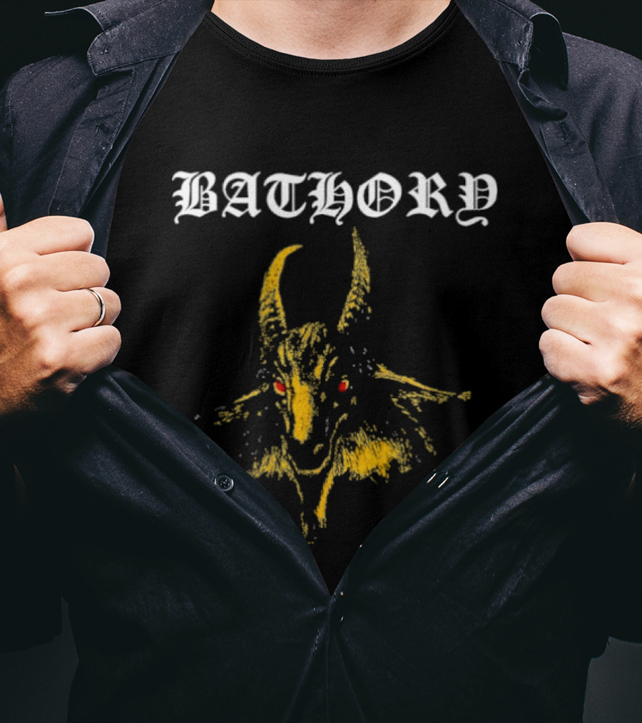 Bathory Classic Goat Graphic Vintage Heavy Metal Merchandise T-Shirt