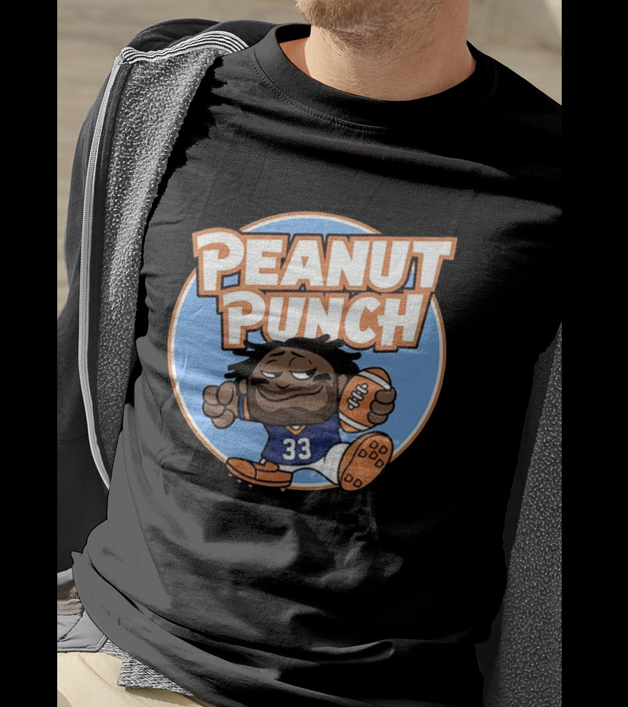 Peanut Punch Charles Tillman Chicago Bears Number 33 Cartoon T-Shirt