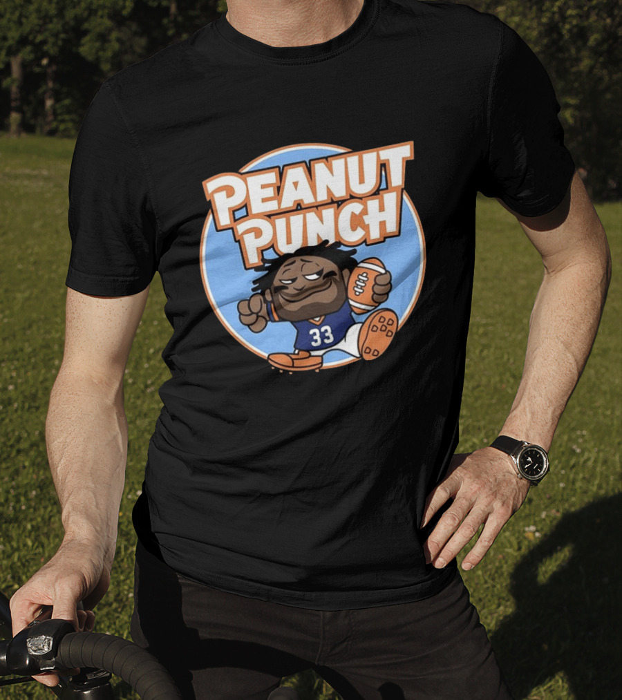 Peanut Punch Charles Tillman Chicago Bears Number 33 Cartoon T-Shirt