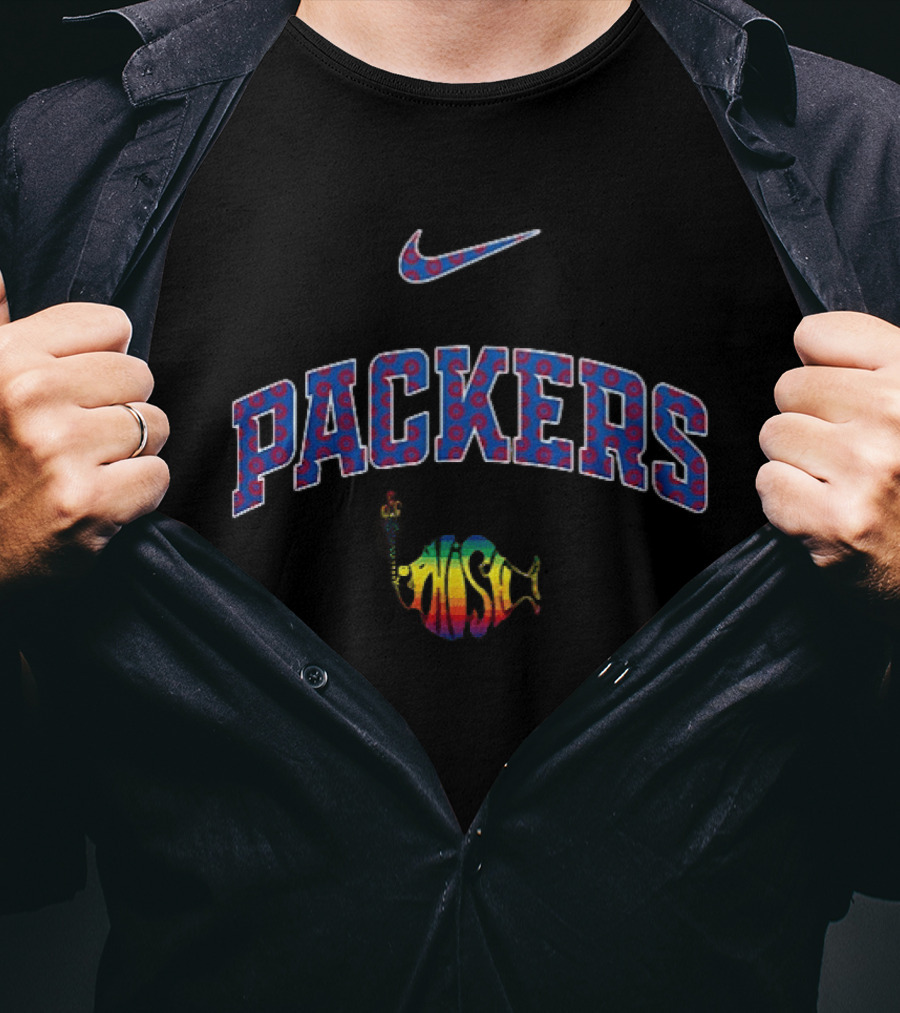 Nike Packers Phish Collaboration With Rainbow Fish T-Shirt