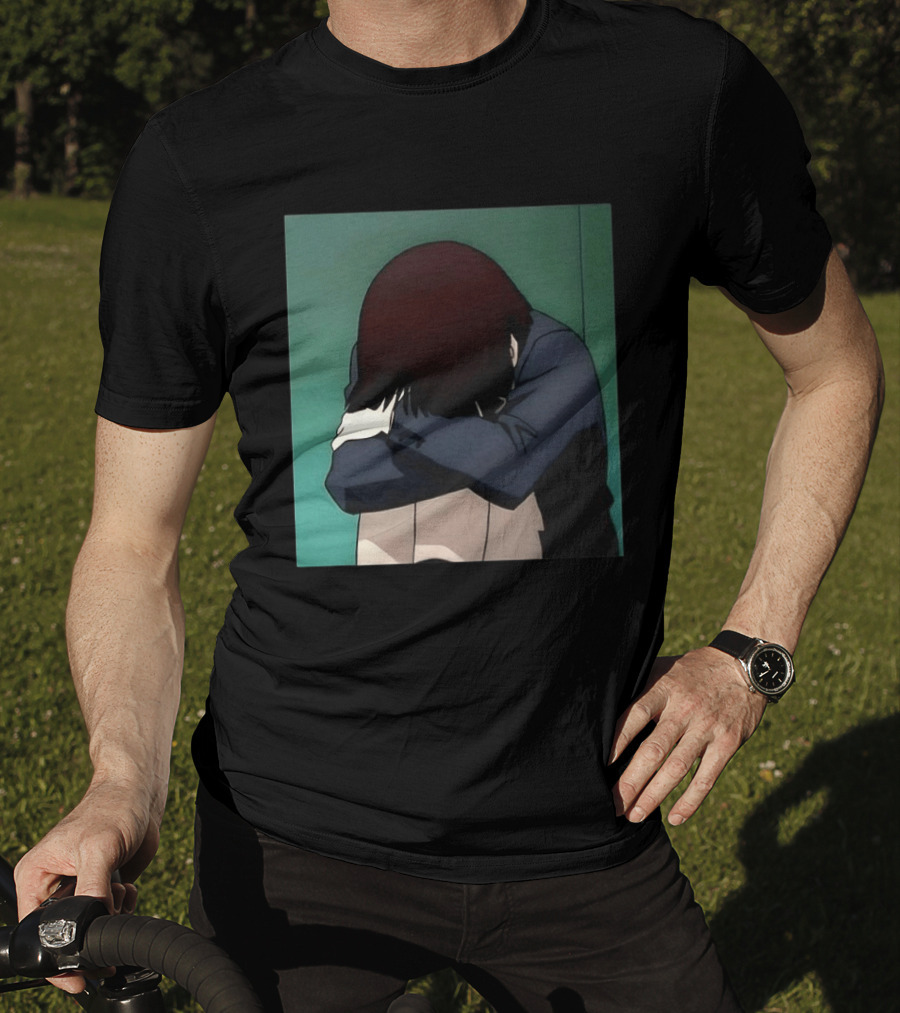 Lain Iwakura Sad Girl In Serial Experiments Lain Anime Iconic Scene T-Shirt