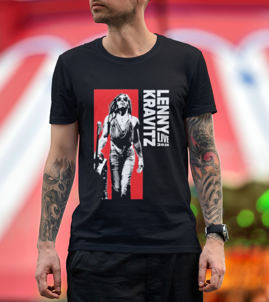 Lenny Kravitz Live 2026 Bold Red T-Shirt