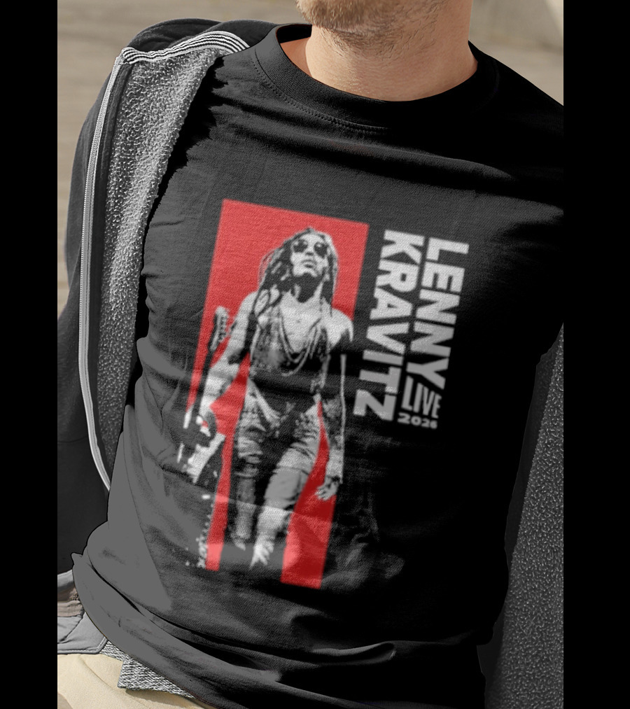 Lenny Kravitz Live 2026 Bold Red T-Shirt