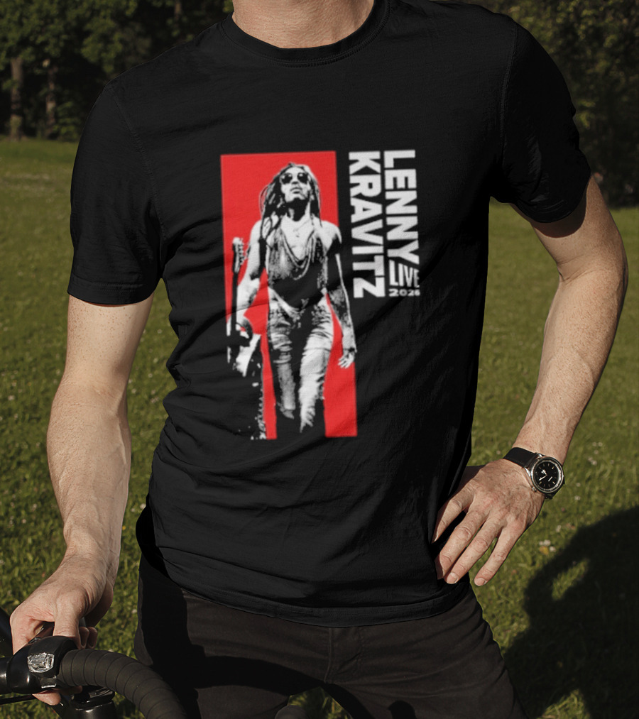 Lenny Kravitz Live 2026 Bold Red T-Shirt