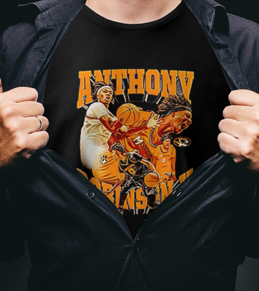 Anthony Robinson II Mizzou Tigers Basketball Player Iconic Moment T-Shirt