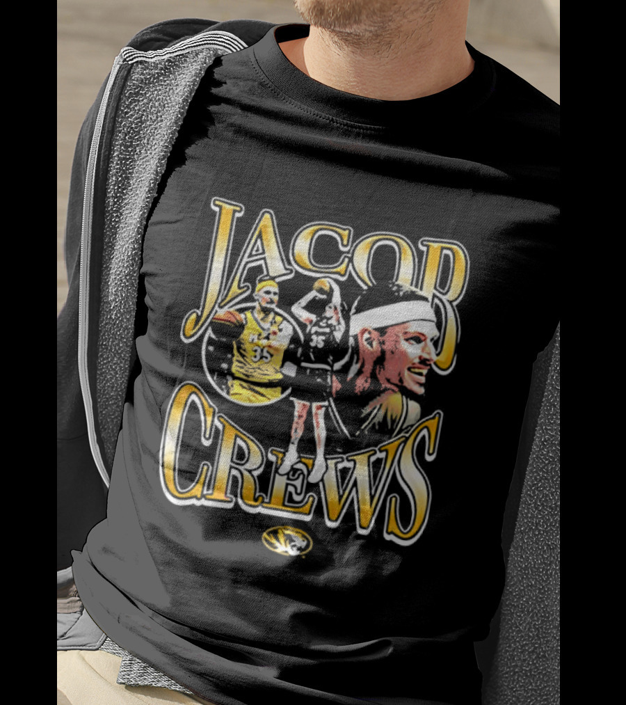 Jacob Crews Mizzou Tigers Basketball Player T-Shirt