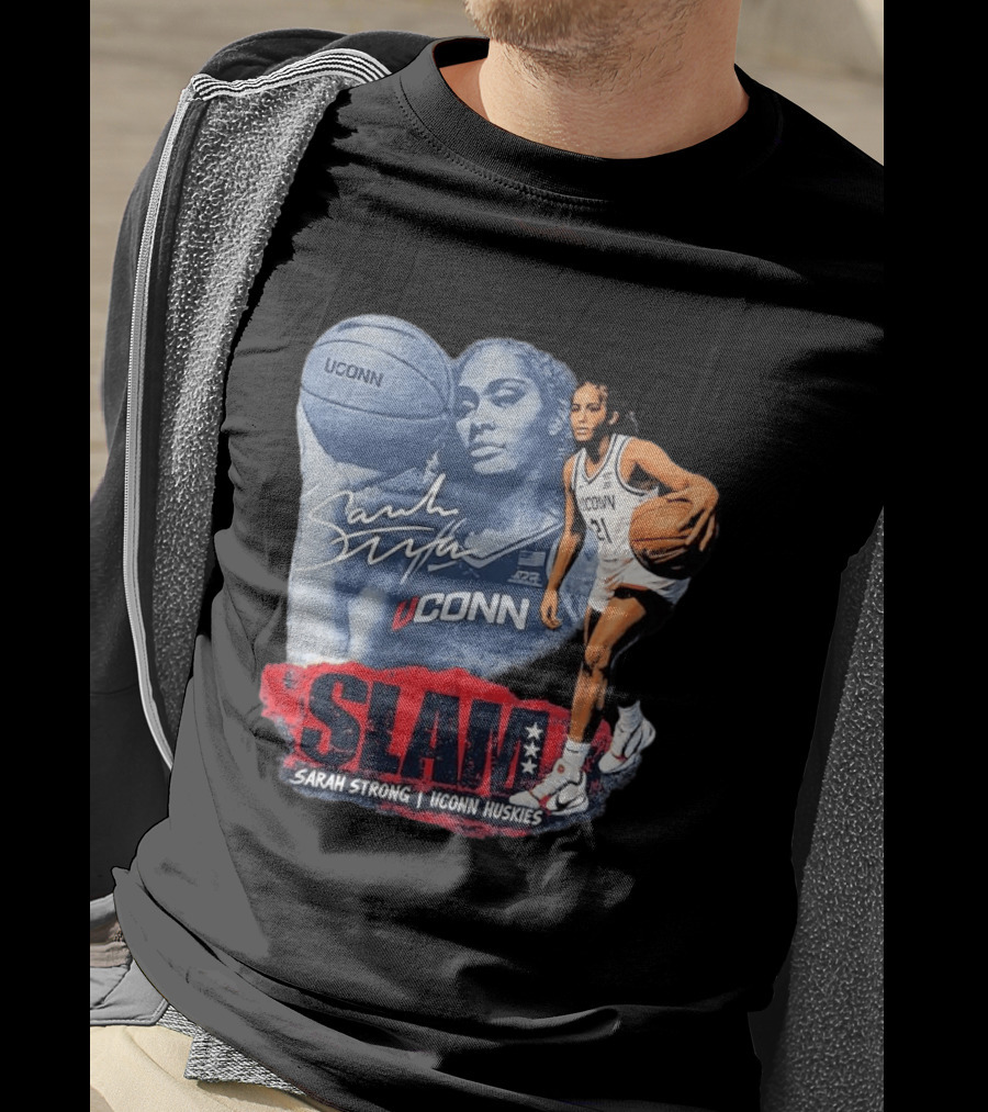 UConn Huskies SLAM Sarah Strong Basketball Legend T-Shirt