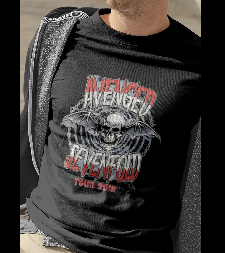 Avenged Sevenfold Tour 2018 Winged Skull Deathbat T-Shirt