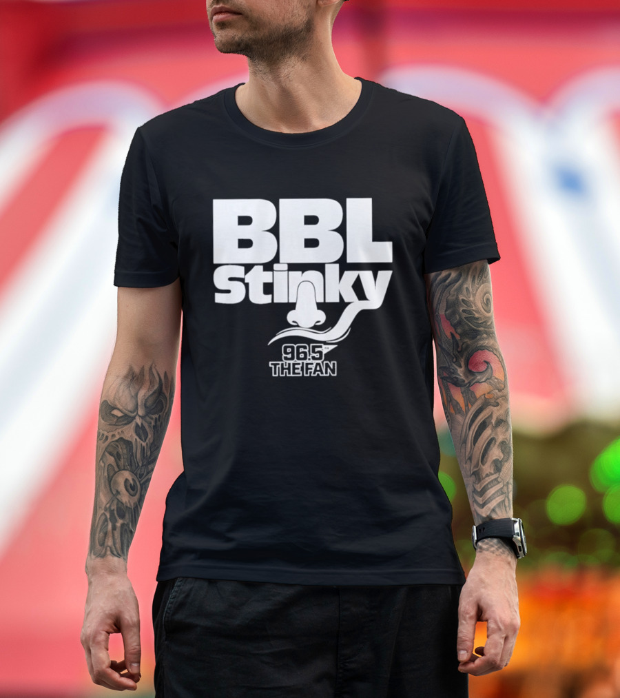 BBL Stinky Nose Mustache 96.5 The Fan Sports Radio T-Shirt