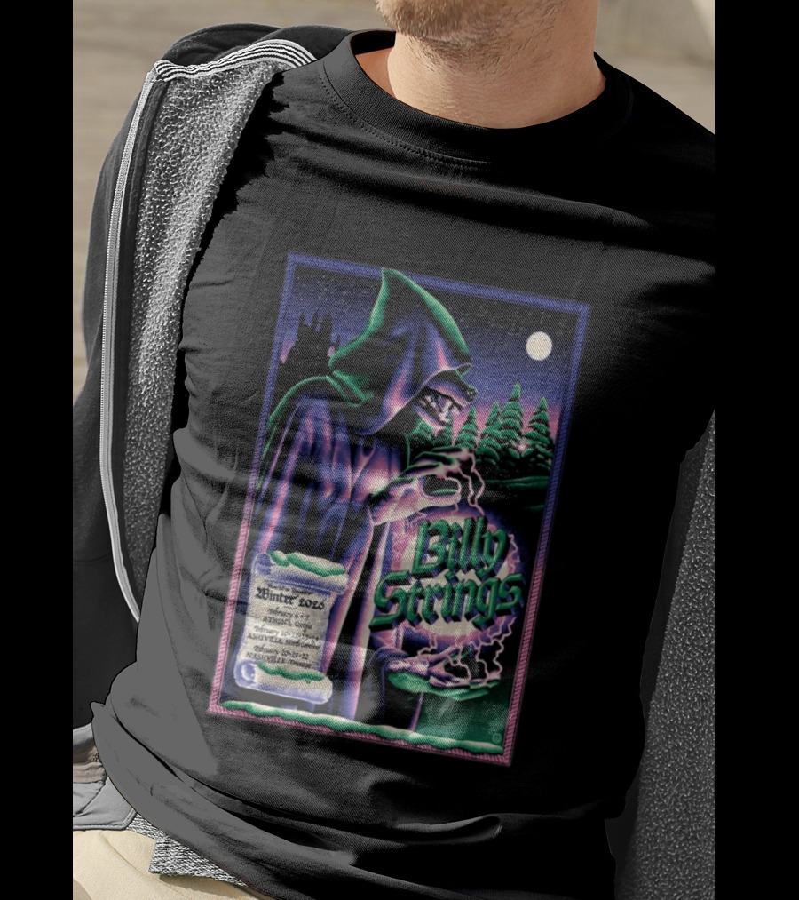 Billy Strings Winter 2026 Athens Asheville Nashville Tour T-Shirt