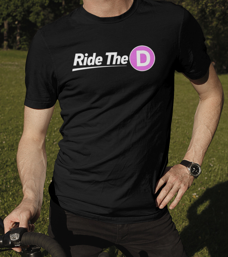 Ride The D Retro Urban Typography Bold Letter D T-Shirt