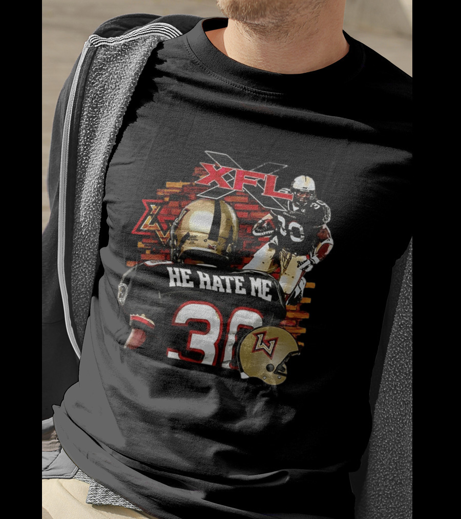 Rod Smart He Hate Me XFL 30 Panthers Football T-Shirt