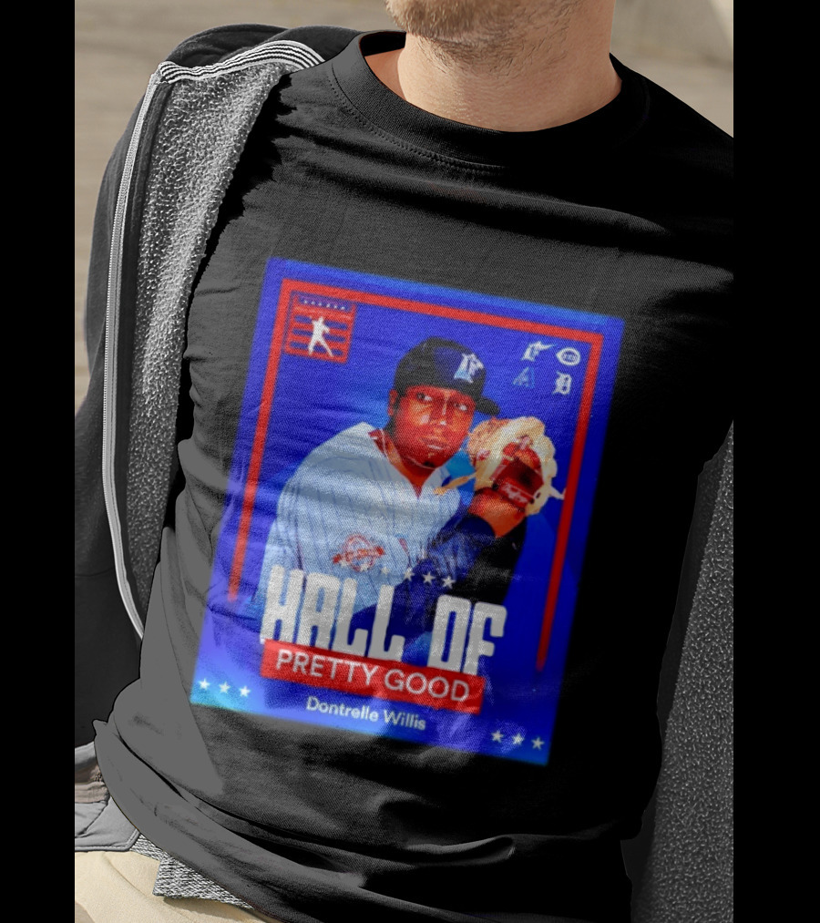 Hall Of Pretty Good Dontrelle Willis Detroit Tigers Baseball Card T-Shirt