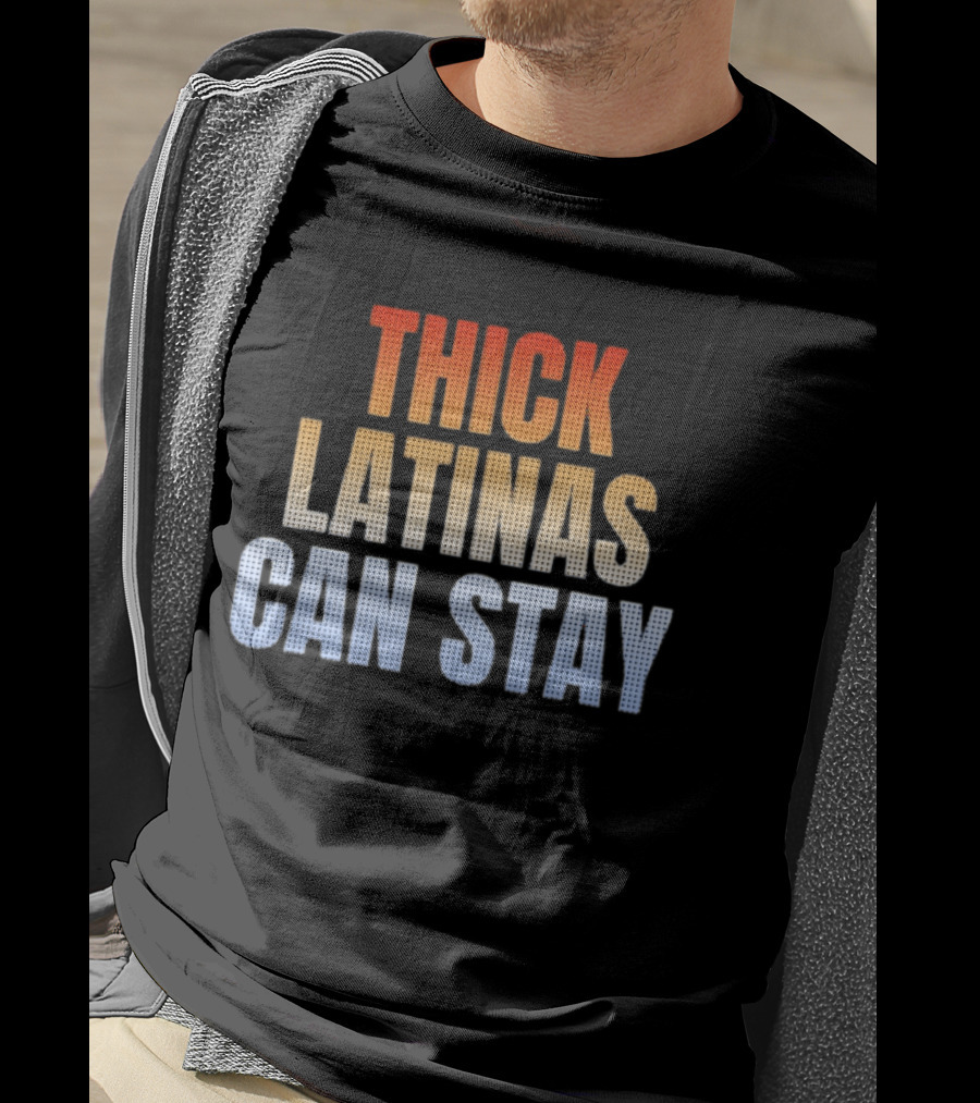 Thick Latinas Can Stay Retro Gradient Pop T-Shirt