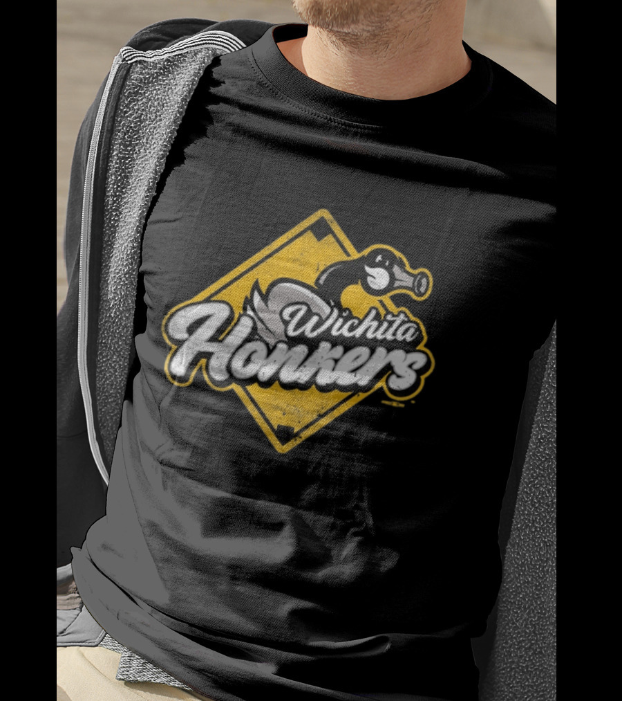 Wichita Honkers Road Sign With Goose Logo And Wind Surge T-Shirt