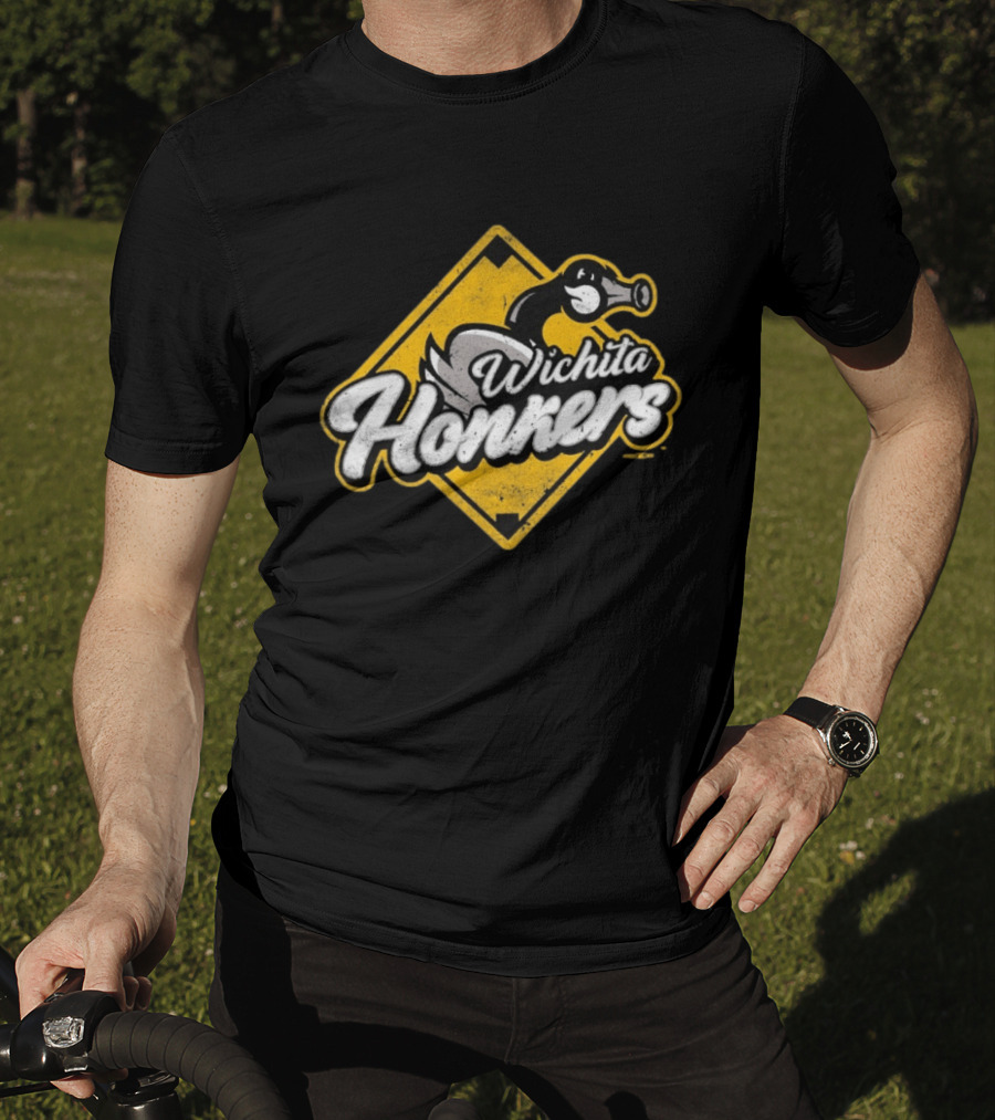 Wichita Honkers Road Sign With Goose Logo And Wind Surge T-Shirt